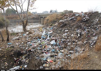 زباله‌های رها شده در رودخانه‌های منتهی به دریاچه ارومیه به روایت تصویر