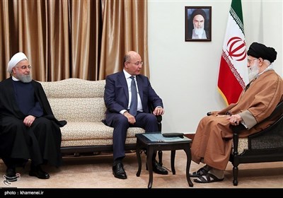 عراقی صدر برہم صالح کی رہبر انقلاب اسلامی ایران سے ملاقات