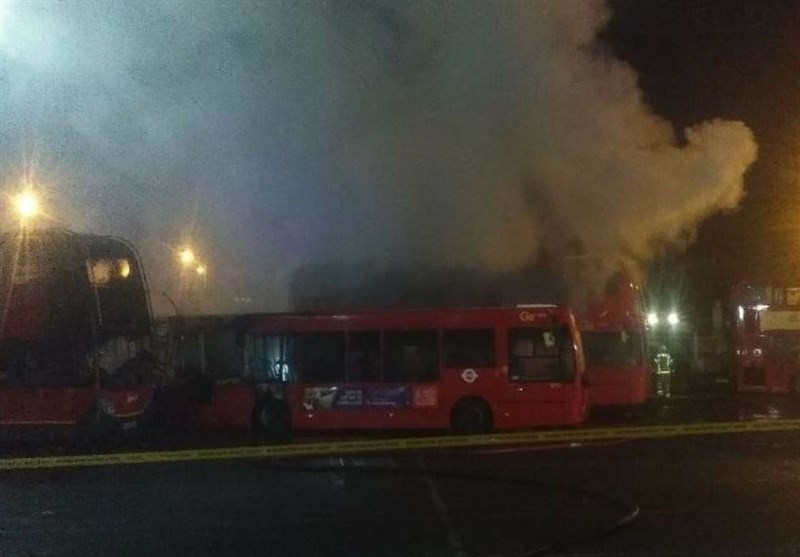 Huge Explosions at London Depot as 11 Buses Catch Fire