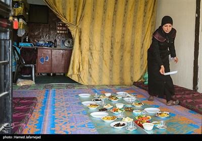 همسر شهید حسین عبدالحمید حسین که در مبارزه با تروریست های داعش و فوعه کفریا به شهادت رسید