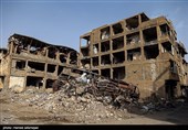 خانه ها و اتاق های ویران شده توسط ترویست های داعش در استان دیرالزور سوریه