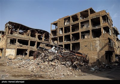 خانه ها و اتاق های ویران شده توسط تروریست های داعش در استان دیرالزور سوریه