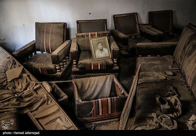 خانه ها و اتاق های ویران شده توسط ترویست های داعش در استان دیرالزور سوریه