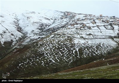 بارش برف پاییزی در جواهردشت سیاهکلرود گیلان