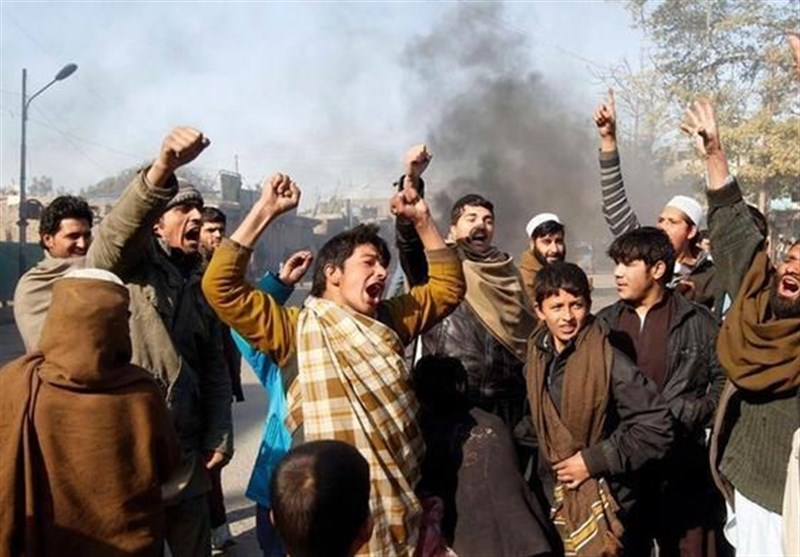 تظاهرات مردمی در شرق افغانستان در اعتراض به کشتار غیرنظامیان توسط آمریکا