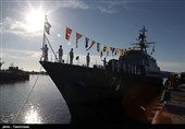مراسم الحاق‌ ناوشکن «سهند» به نیروی دریایی ارتش