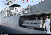 مراسم الحاق‌ ناوشکن «سهند» به نیروی دریایی ارتش