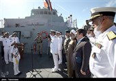 مراسم الحاق‌ ناوشکن «سهند» به نیروی دریایی ارتش