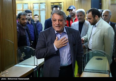 ورود محسن هاشمی به جلسه علنی شورای شهر تهران