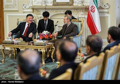 دیدار چن جو نایب رئیس کنگره ملی چین با علی لاریجانی رئیس مجلس شورای اسلامی