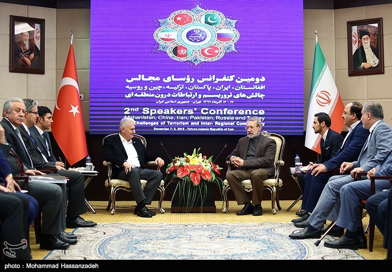 Iran Parliament Speaker Meets Turkish, Afghan Counterparts in Tehran