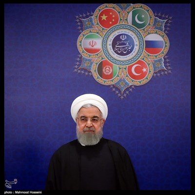 حجت‌الاسلام حسن روحانی رئیس جمهور در دومین کنفرانس رؤسای مجالس 6 کشور آسیایی 