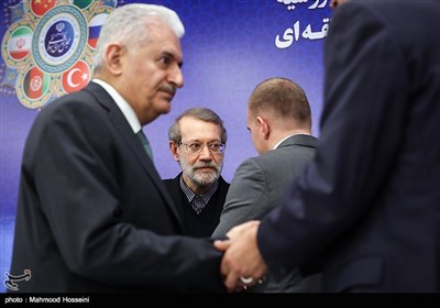 علی لاریجانی رئیس مجلس شورای اسلامی در دومین کنفرانس رؤسای مجالس 6 کشور آسیایی