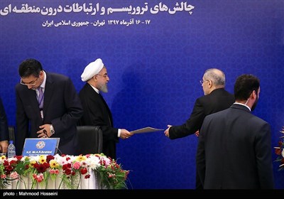 حجت‌الاسلام حسن روحانی رئیس جمهور در دومین کنفرانس رؤسای مجالس 6 کشور آسیایی