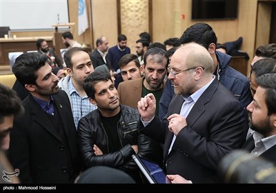 محمدباقر قالیباف در دانشکده حقوق دانشگاه تهران