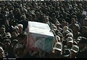کرمان| آئین تشییع شهید «افشاری‌پور» در بم برگزار شد + تصاویر