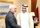ظریف با نخست‌وزیر قطر دیدار کرد