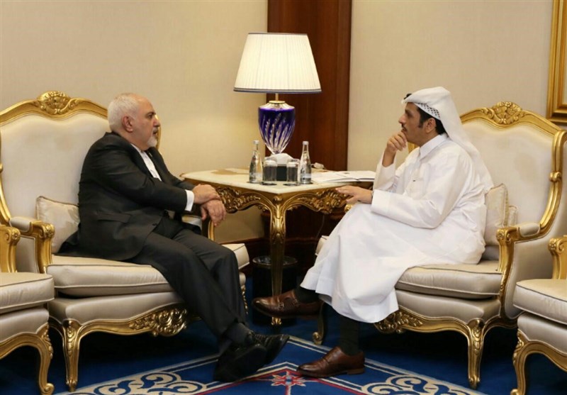 ظریف با وزیر خارجه قطر دیدار کرد