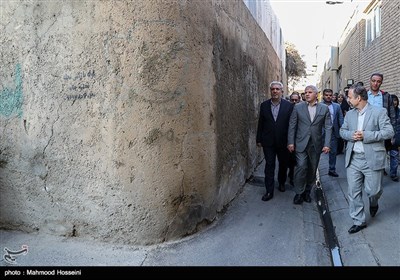 بازدید علی اصغر مونسان معاون رئیس جمهوری و رئیس سازمان میراث فرهنگی، صنایع دستی و گردشگری از خانه تاریخی سرهنگ ایرج در محله پامنار تهران