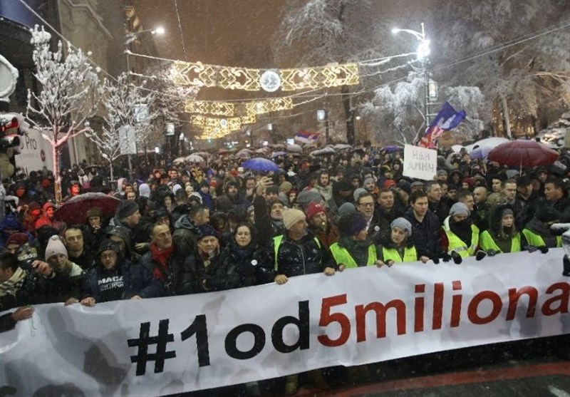 Thousands Protest against Serbian President Vucic