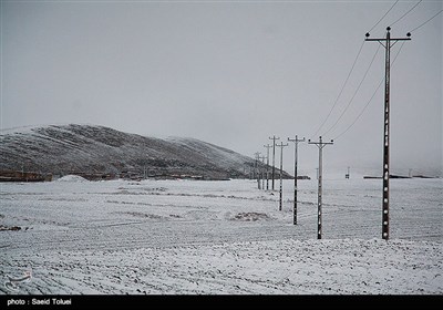 بارش برف در ارتفاعات خراسان شمالی