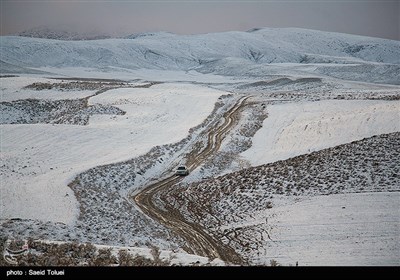 بارش برف در ارتفاعات خراسان شمالی