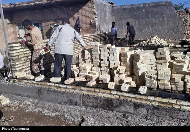 خوزستان| خدمات‌رسانی بسیج سازندگی به خانه‌های سیل‌‌زده در شهرستان مسجدسلیمان