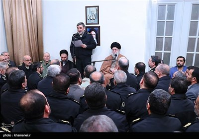 دیدار فرماندهان نیروی انتظامی با مقام معظم رهبری