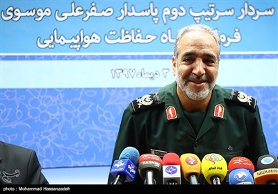 نشست خبری سردار صفرعلی موسوی، فرمانده سپاه حفاظت هواپیمایی