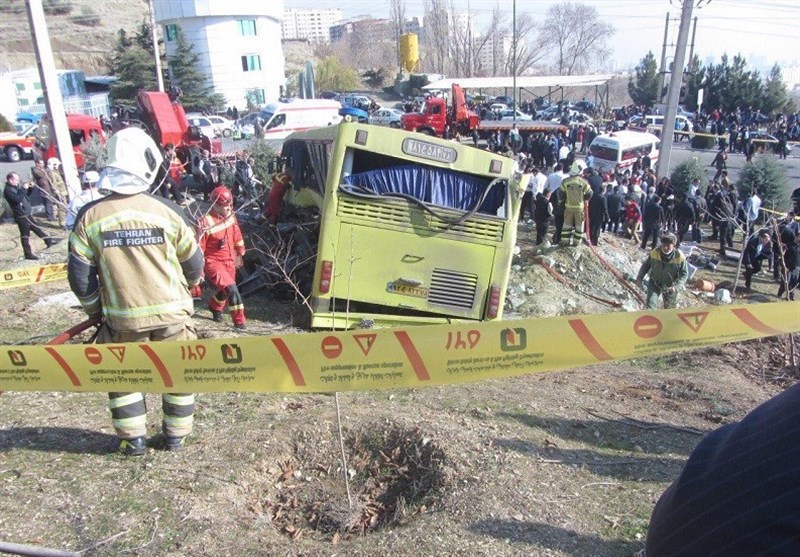 اتوبوس واژگون شده در دانشگاه آزاد تحت نظارت شهرداری نبوده است