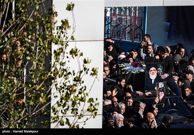 تشییع پیکر آیت‌الله هاشمی شاهرودی از مقابل مصلی امام خمینی(ره) تهران