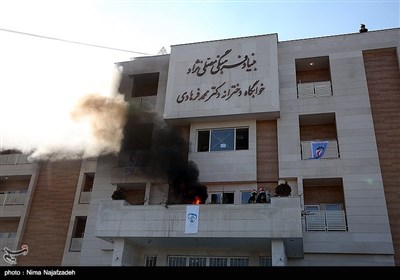 مانور آمادگی در برابر زلزله در دانشگاه فردوسی مشهد