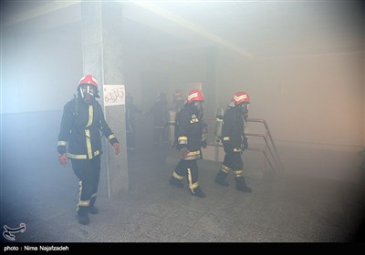 مانور آمادگی در برابر زلزله در دانشگاه فردوسی مشهد