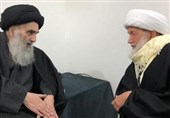 آیة الله السیستانی یستقبل آیة الله الشیخ عیسى قاسم