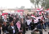تجمع مردم الرقه سوریه در اعتراض به تهدیدهای ترکیه