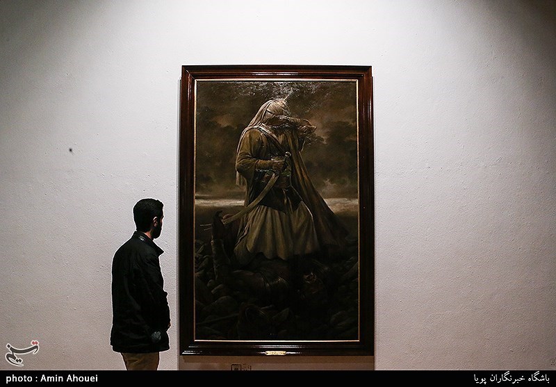 نمایشگاه نقاشی حسن روح‌الامین با عنوان «الحق مع علی» افتتاح شد +عکس