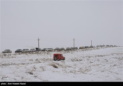 ایران کے شہر قزوین میں شدید برفباری