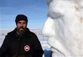ساخت مجسمه‌های برفی در ترکیه + عکس