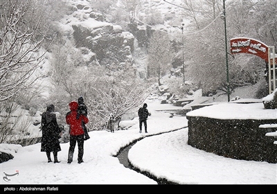 بارش برف در همدان