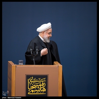 حجت الاسلام حسن روحانی رئیس جمهور در آیین بزرگداشت دومین سالگرد رحلت آیت الله هاشمی رفسنجانی