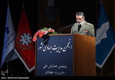 سخنرانی سرلشگرسید عبدالرحیم موسوی فرمانده ارتش در پنجمین همایش ملی مدیریت جهادی