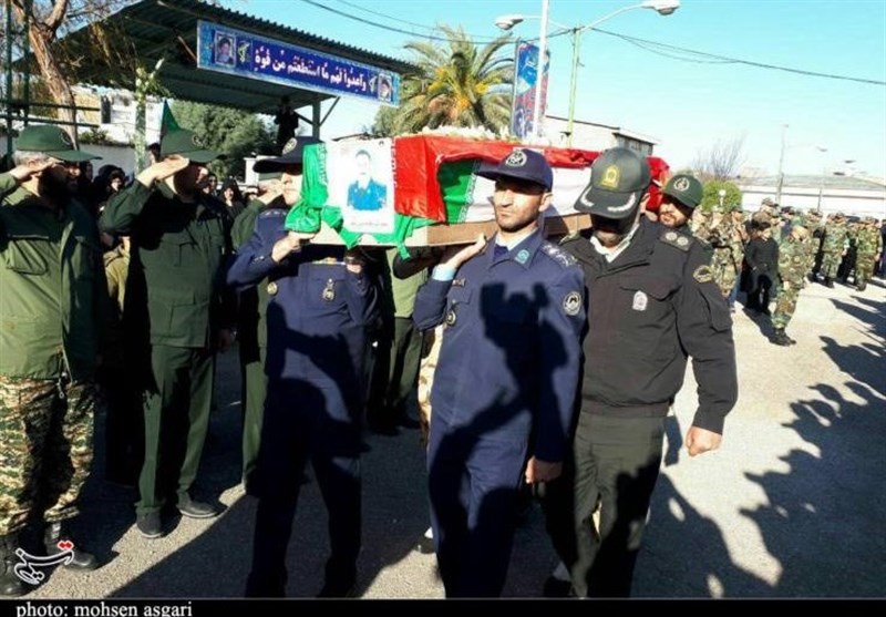 مراسم تشییع شهید گلستانی سانحه هواپیمایی بوئینگ ارتش در بندرگز برگزار شد+تصاویر