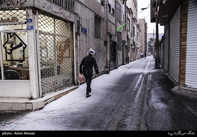 بارش تگرگ و برف در تهران