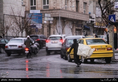 بارش تگرگ و برف در تهران
