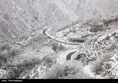 بارش برف سنگین در منطقه اشکورات گیلان