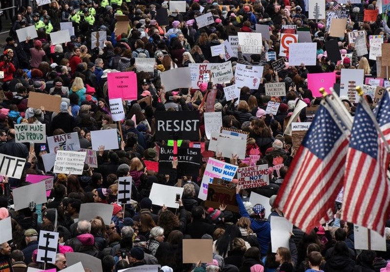 تظاهرات زنان در صدها شهر آمریکا برای سومین سال متوالی
