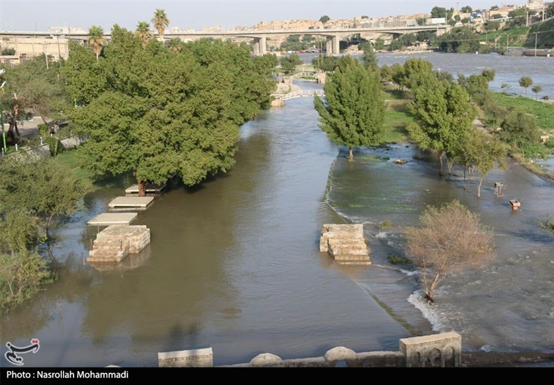 خوزستان| خسارت‌های ناشی از افزایش دبی رودخانه دز به روایت تصاویر