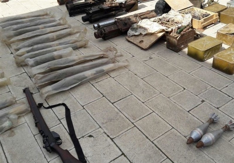 کشف انبار سلا‌ح‌های غربی تروریست‌ها در استان داریای سوریه