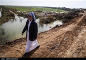 خوزستان|شکسته شدن سیل بند شط نیسان؛ زمین‌های کشاورزی هویزه زیر آب رفت