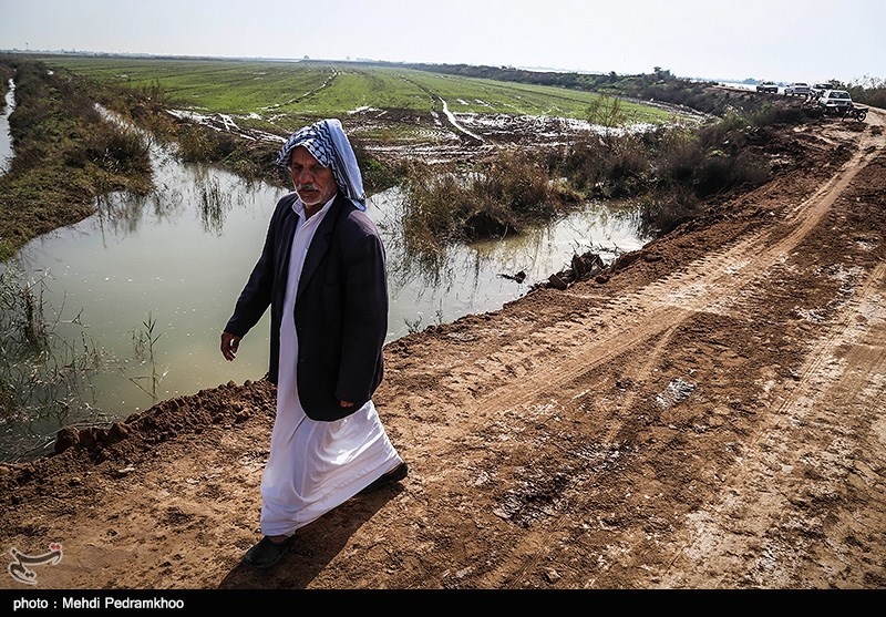 خوزستان|شکسته شدن سیل بند شط نیسان؛ زمین‌های کشاورزی هویزه زیر آب رفت